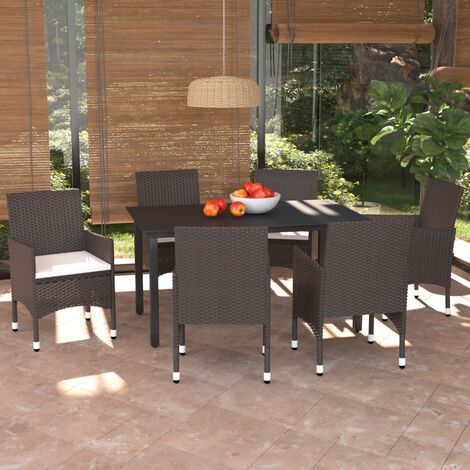 Cena de 7 PC set con jardín con almohada