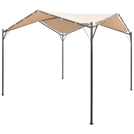 Cenador 4x4 m de acero beige vidaXL698783