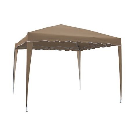 CENADOR ACERO PLEGABLE TAUPE - 3X3 M