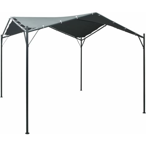 vidaXL Cenador carpa de acero gris antracita 3x3 m - Antracite
