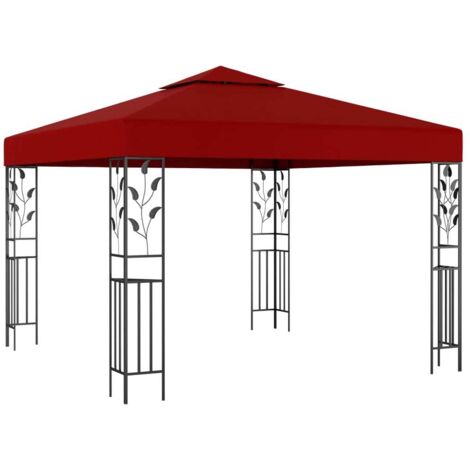 Cenador color vino tinto 3x3 m