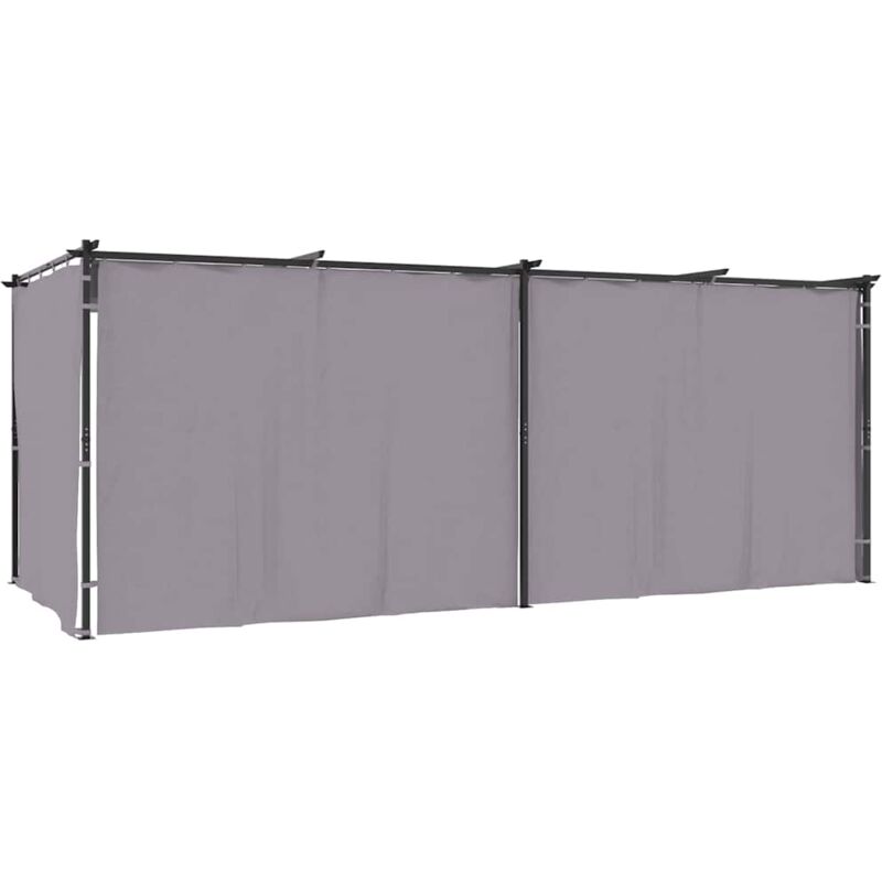 

Cenador con cortinas acero gris antracita 3x6 m - Antracita - Vidaxl