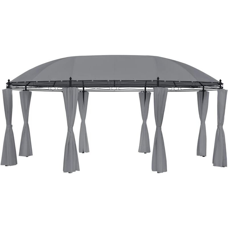 

Youthup - Cenador con cortinas gris antracita 530x350x265 cm - Antracita