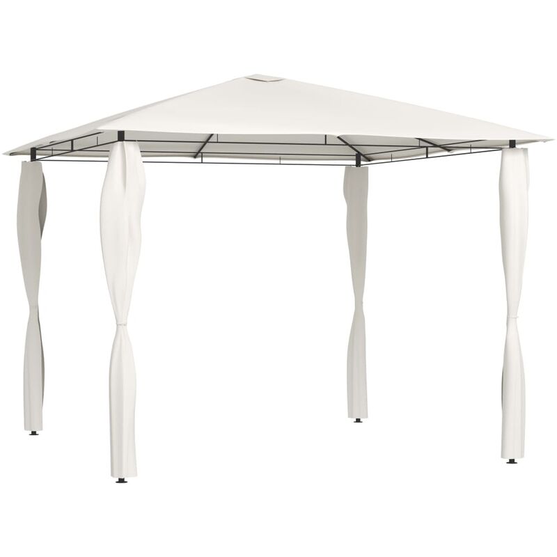 

Cenador con cubiertas de postes crema 3x3x2,6 m 160 g/m²