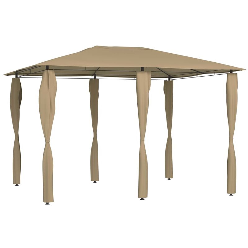 

Cenador con cubiertas de postes taupé 3x4x2,6 m 160 g/m²