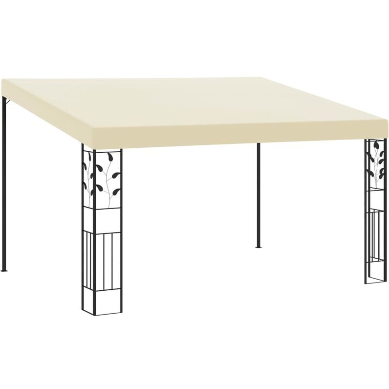 

Cenador con montaje en la pared crema 4x3x2,5 m