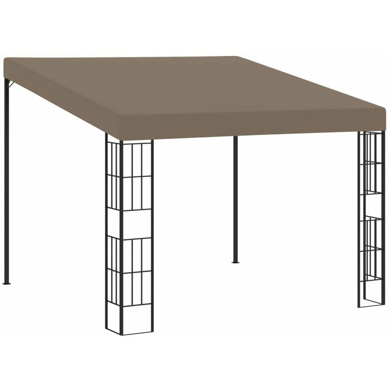 

Happyshopping - Cenador con montaje en la pared gris taupe 3x3 m