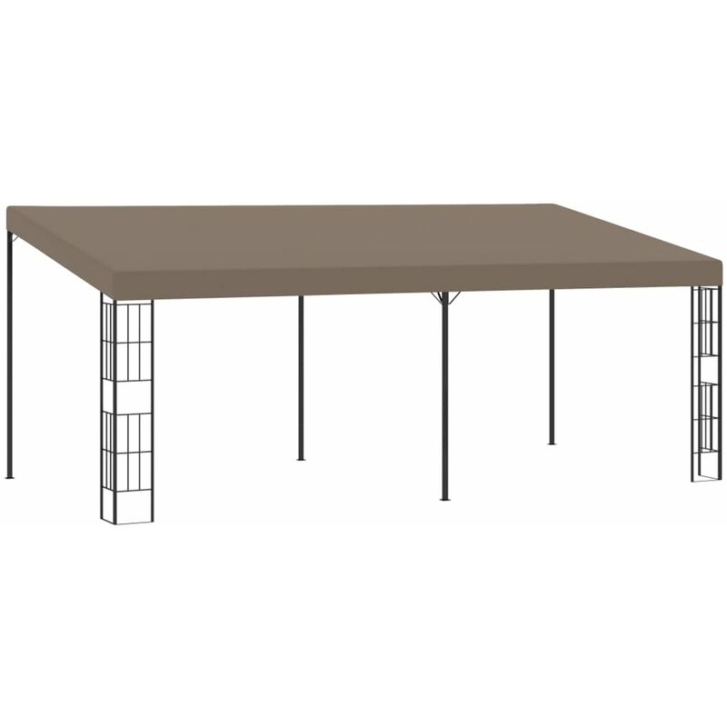 

Happyshopping - Cenador con montaje en la pared gris taupe 6x3 m