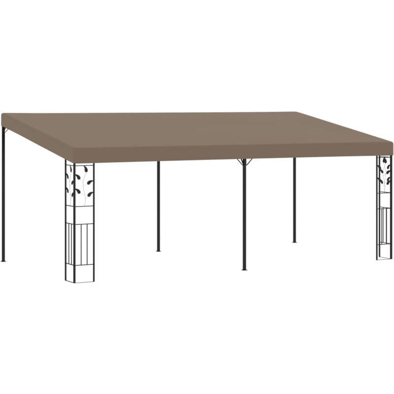 

Cenador con montaje en la pared gris taupe 6x3x2,5 m - Gris Topo - Vidaxl