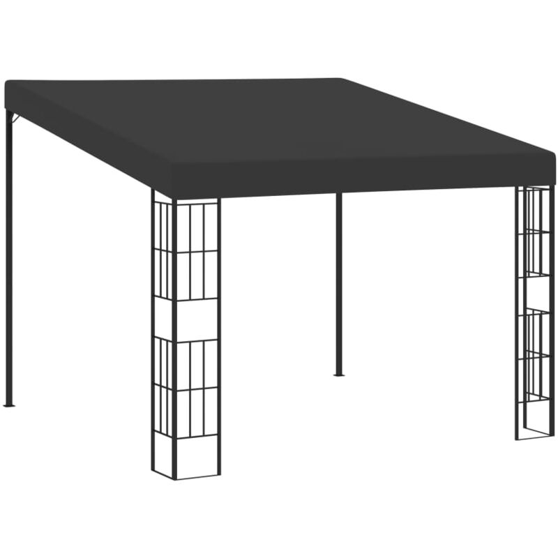 

vidaXL Cenador con montaje en la pared tela gris antracita 3x3 m - Antracita