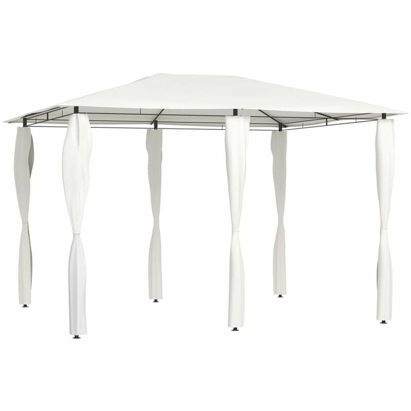 

Cenador con cubiertas de postes crema 3x4x2,6 m 160 g/m2