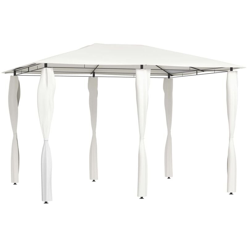 

Cenador con pared lateral color crema 3x4x2,6 m 160 g/m² - Crema