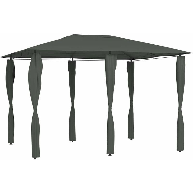 

Cenador con cubiertas de postes antracita 3x4x2,6 m 160 g/m²