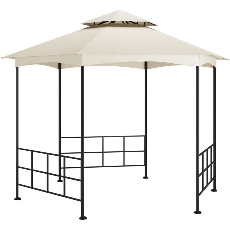 

Cenador con paredes laterales crema 3,1x2,7 m