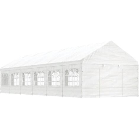 Cenador con techo polietileno  13,38x4,08x3,22 m