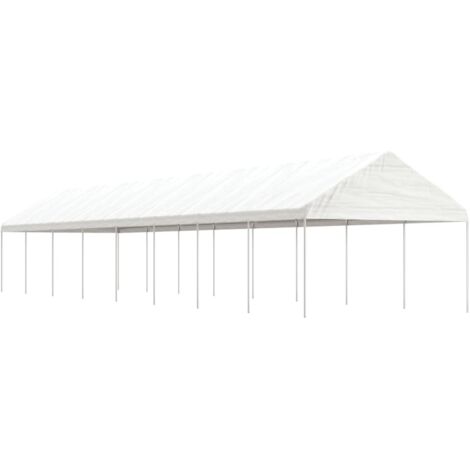 Cenador con techo polietileno  17,84x4,08x3,22 m
