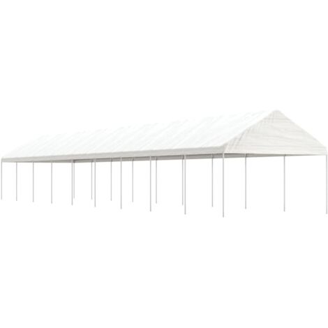 Cenador con techo polietileno  20,07x4,08x3,22 m