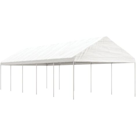 Cenador con techo polietileno blanco 11,15x4,08x3,22 m vidaXL