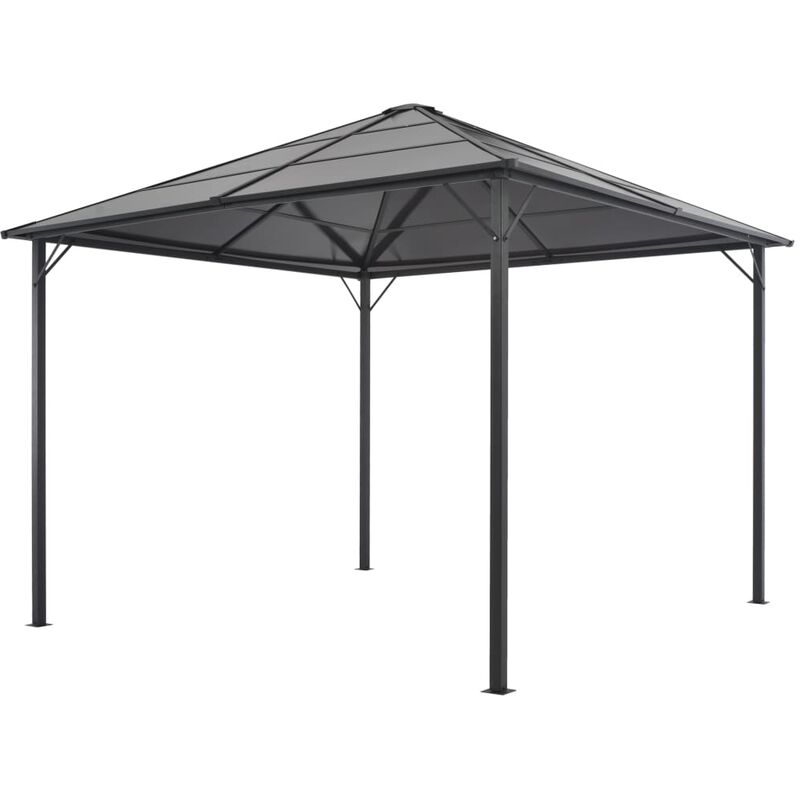 

Cenador con tejado aluminio 3x3 m negro - Negro