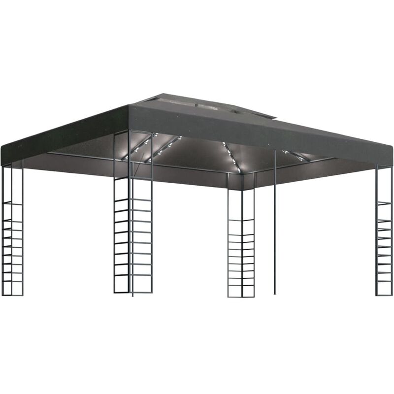 

Cenador con tira de luces gris antracita 3x4 m - Antracita