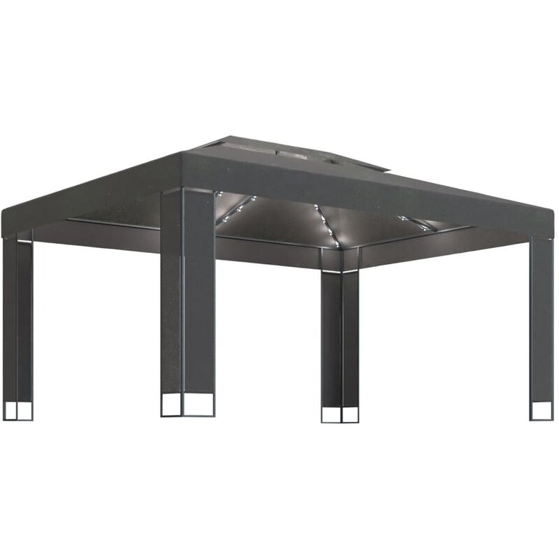 

Cenador con tira de luces gris antracita 3x4 m - Antracita