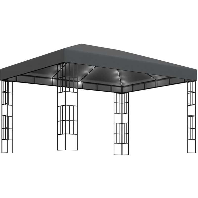 

Cenador con tira de luces gris antracita 3x4 m - Antracita