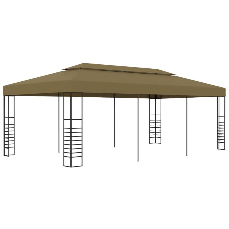

Cenador de jardín 6x3x2,7 m gris taupe 180 g/m²