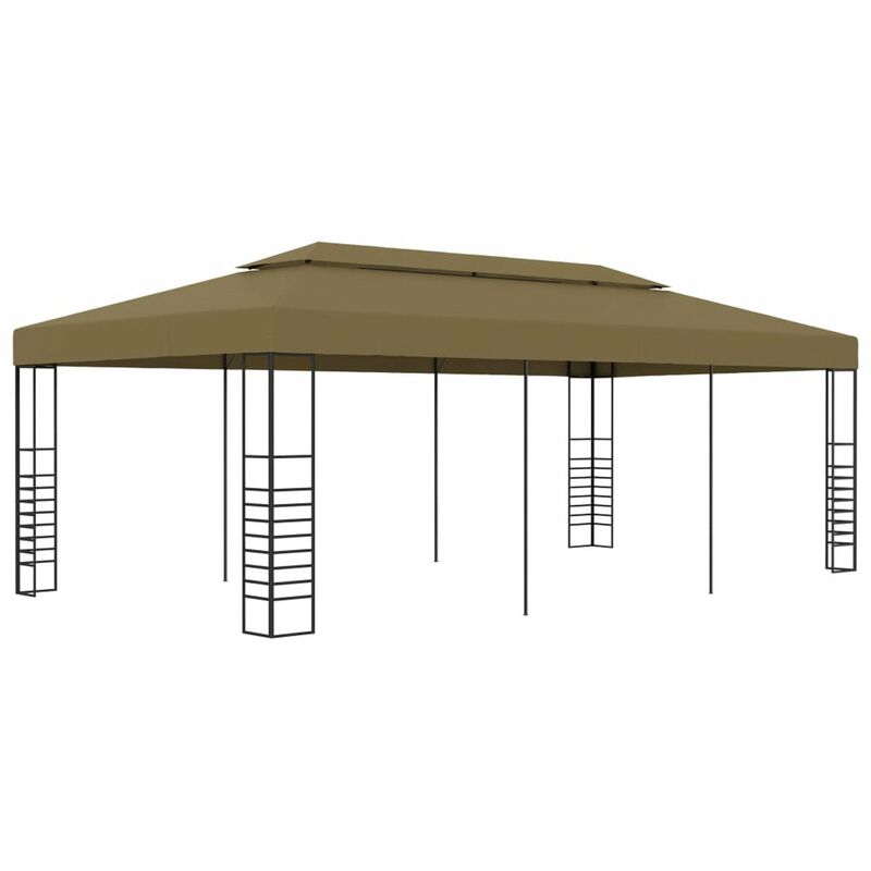 

Cenador de jardin 6x3x2,7 m gris taupe 180 g/m2