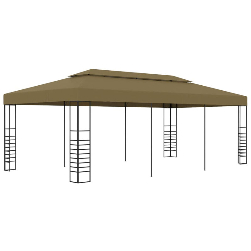 

Cenador de jardin 6x3x2,7 m gris taupe 180 g/m²