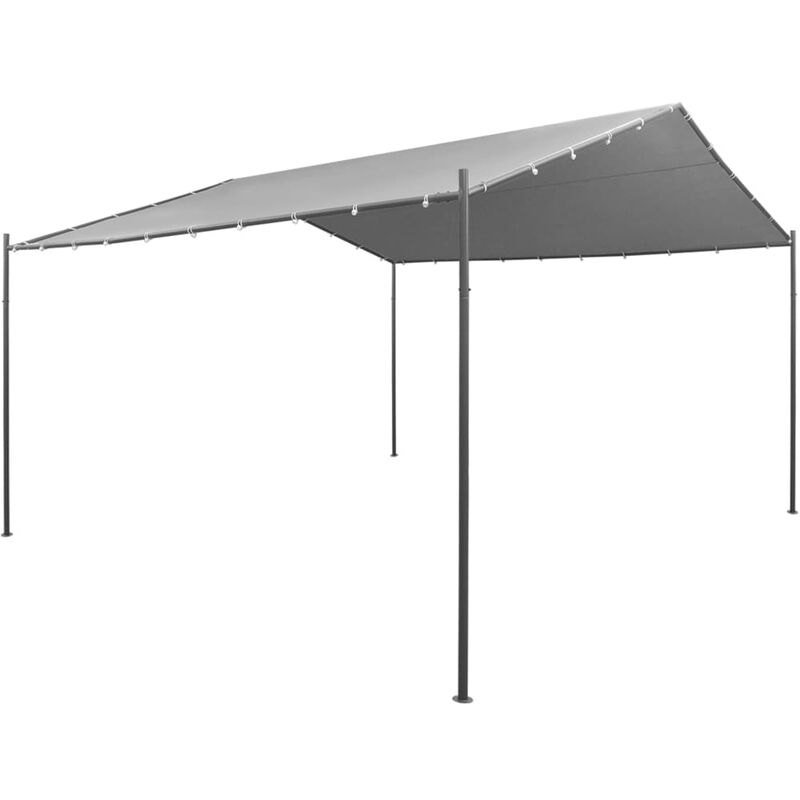 

Cenador de jardín acero 400x400x260 cm gris antracita