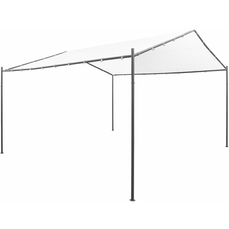 

Cenador de jardín blanco 400x400x260 cm 180 g/m²