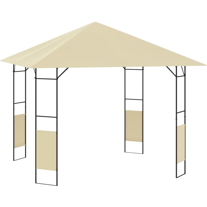

vidaXL Cenador de jardín color crema 3x3x2,6 m 160 g/m² - Crema