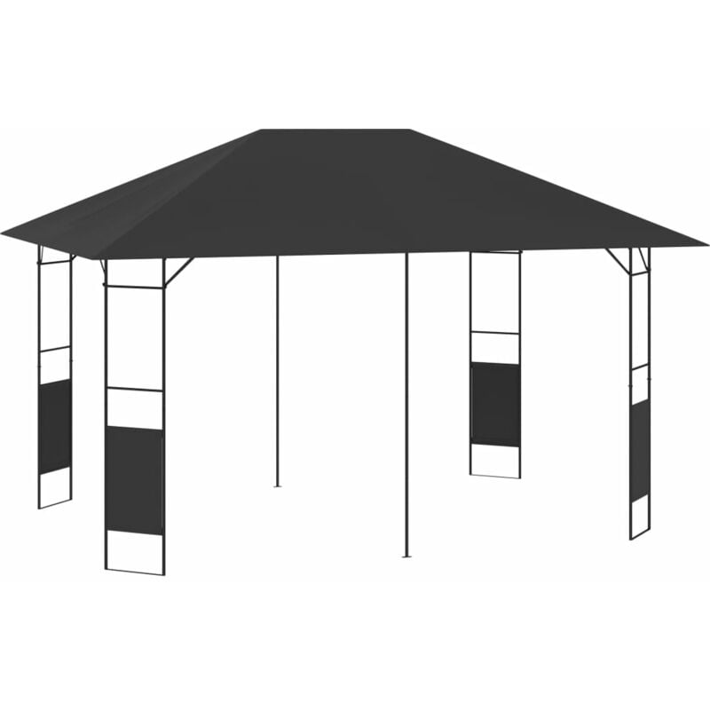 

Cenador de jardin gris antracita 4x3 m 160 g/m2