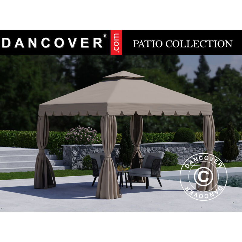 

Cenador de jardín Osiris 3x3m, Beis oscuro