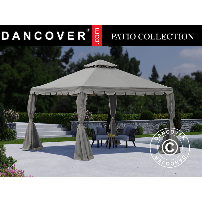 

Cenador de jardín Osiris 4x4m, Gris