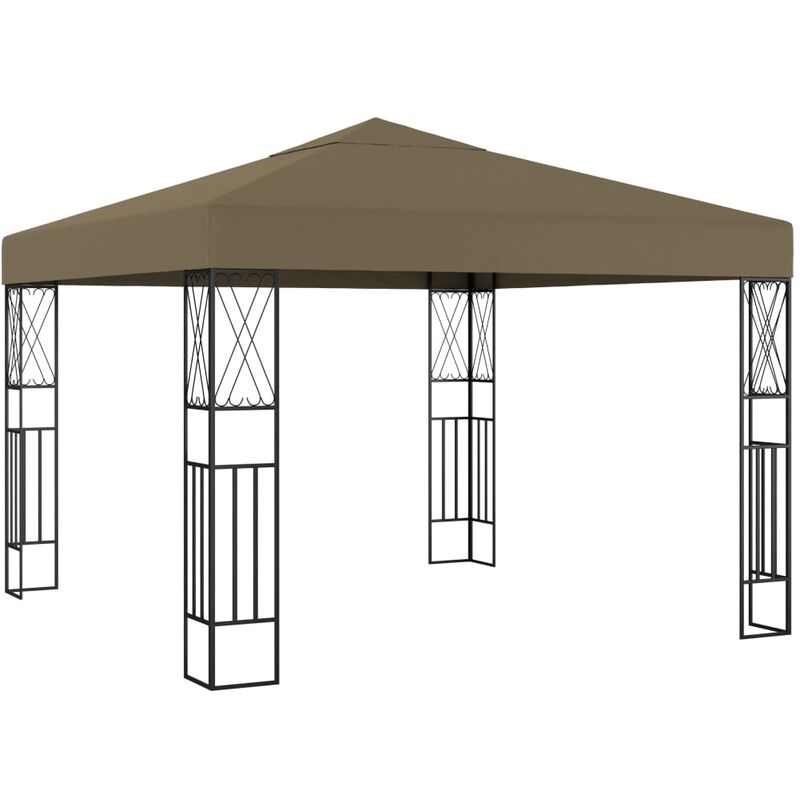 

Cenador de tela gris taupé 3x3 m