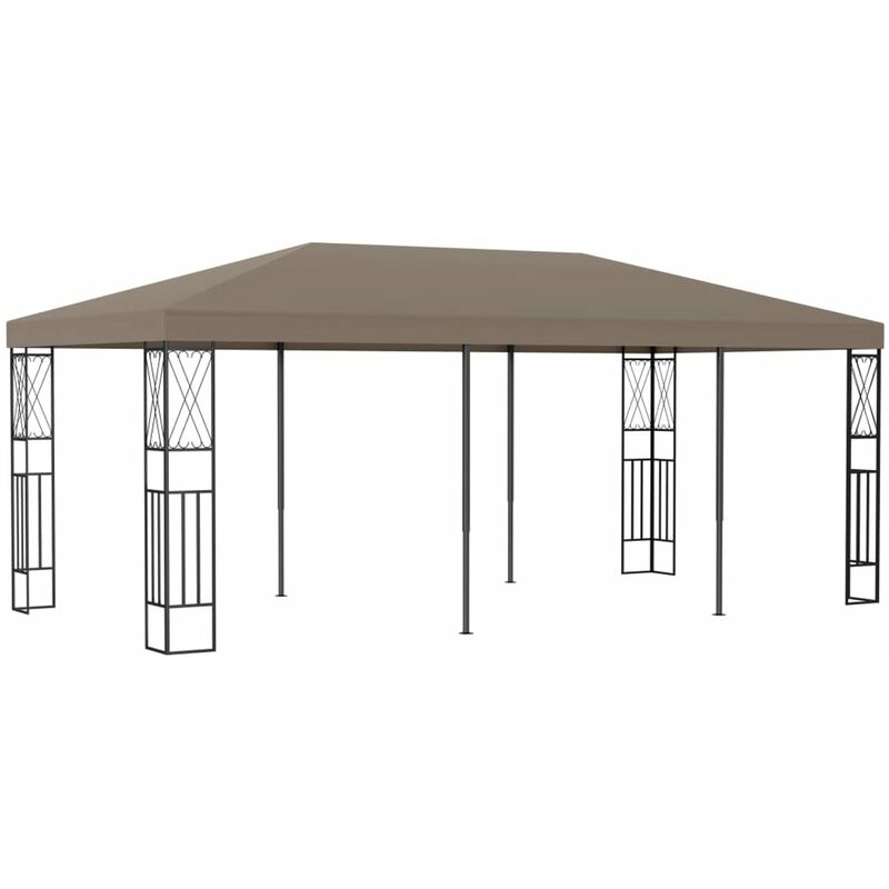 

Cenador de tela gris taupe 6x3 m