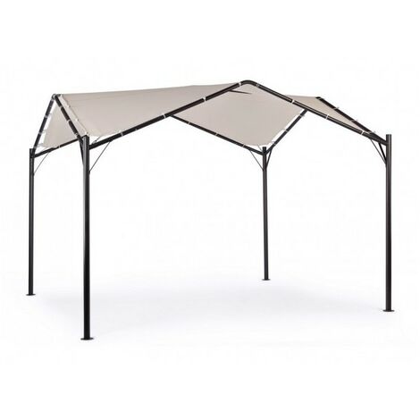 Cenador domo para el jardín gris antracita 3,5x3,5xh 260 cm