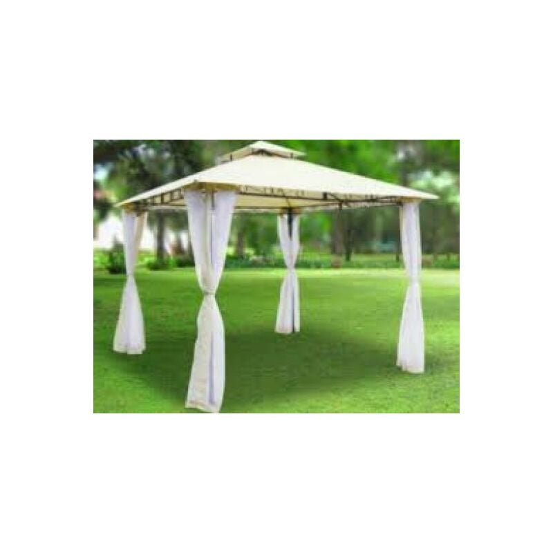 Cenador Gazebo De Acero Y Tela Mosquitera Jardin Tahiti - 531870