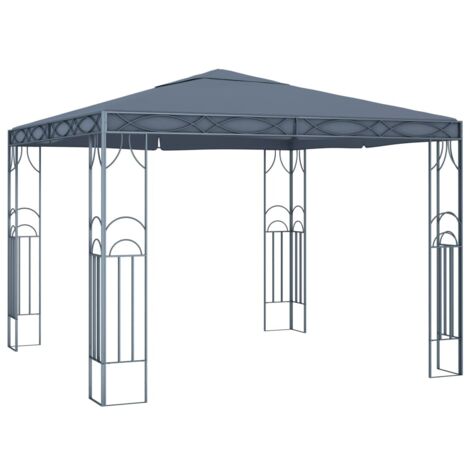 Cenador gris antracita 300x300 cm
