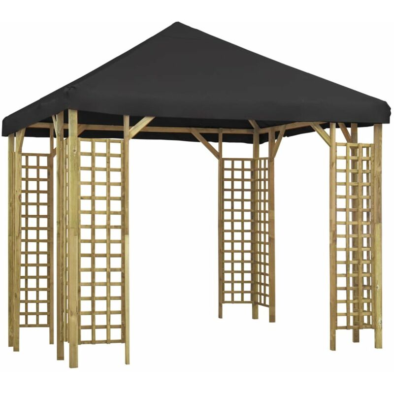 

Happyshopping - Cenador gris antracita 3x3 m