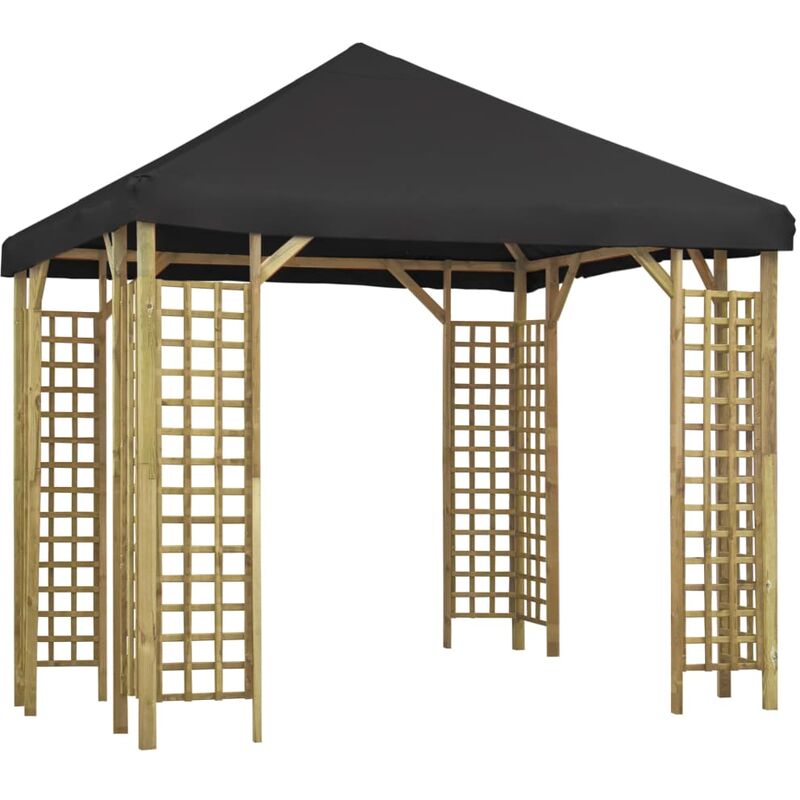 

Cenador gris antracita 3x3 m