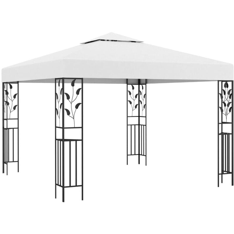 

vidaXL Cenador 3x3 m Blanco - Blanco