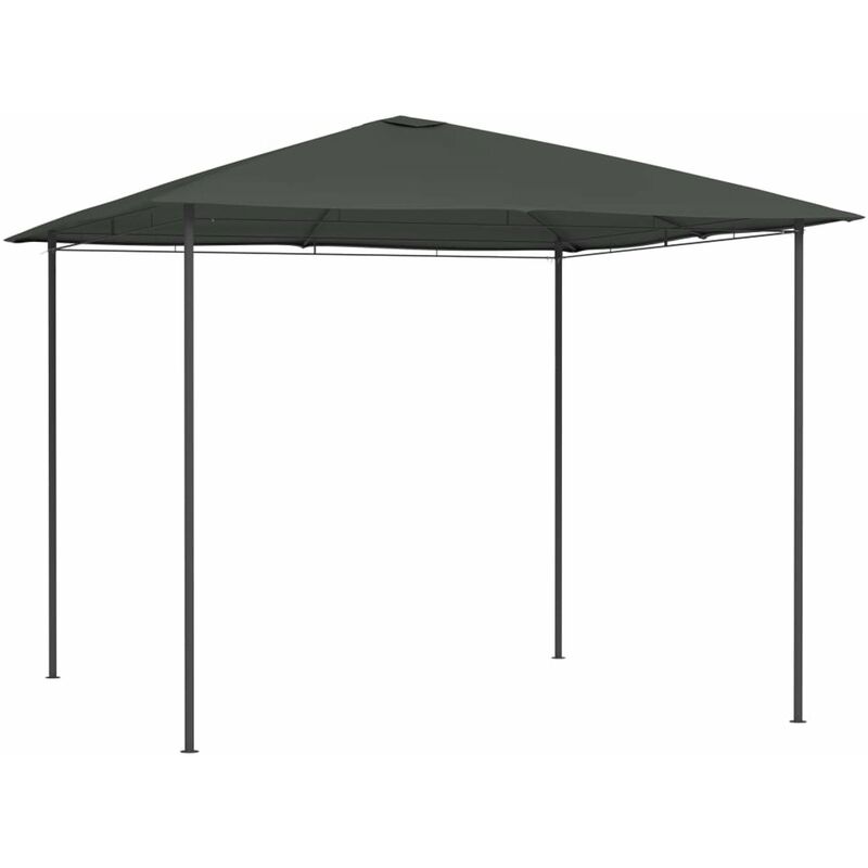 

Cenador gris antracita 3x3x2,6 m 160 g/m2