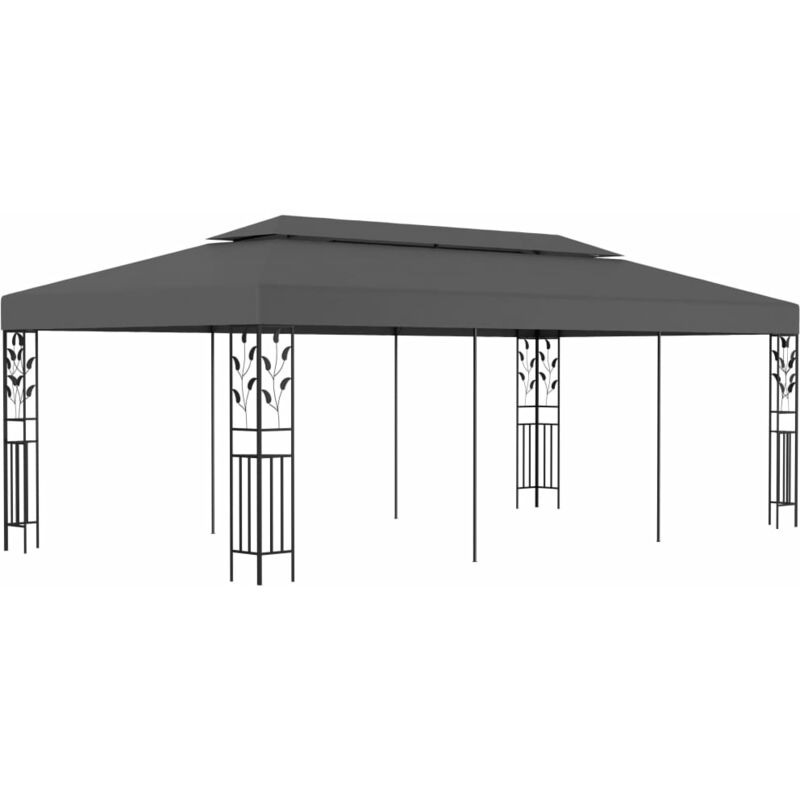 

vidaXL Cenador gris antracita 3x6 m - Antracita