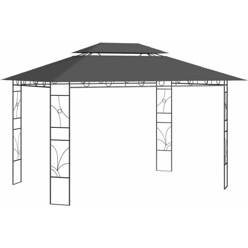 

Cenador gris antracita 4x3x2,7 m 160 g/m² - Antracita