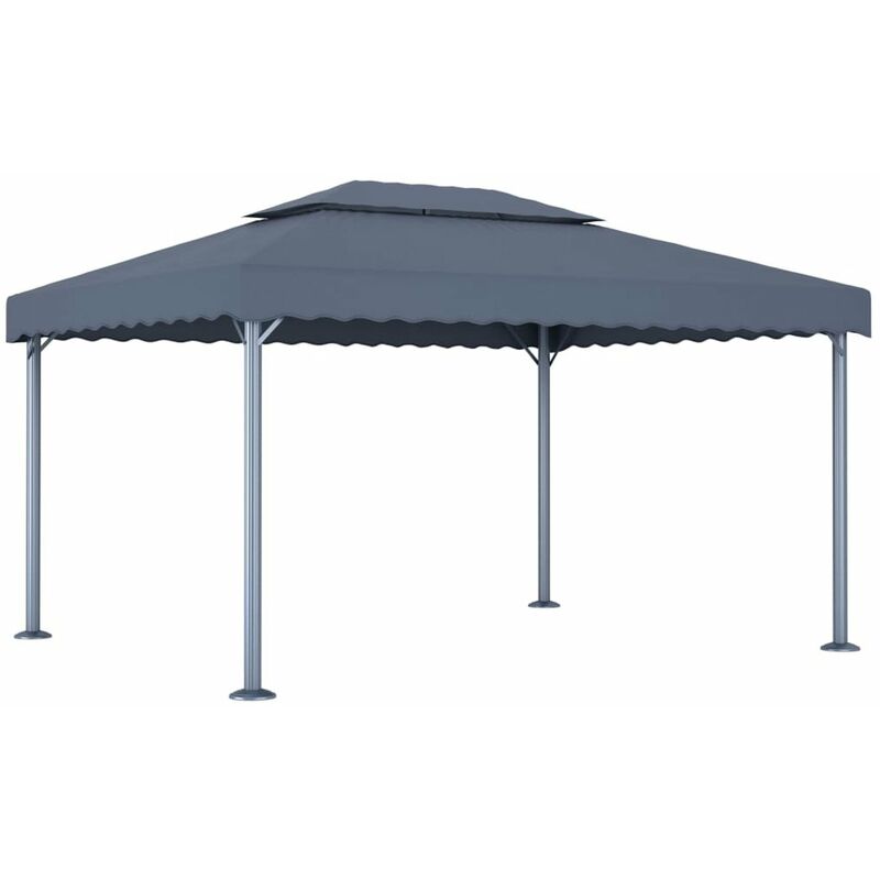 

Cenador gris antracita aluminio 400x300 cm