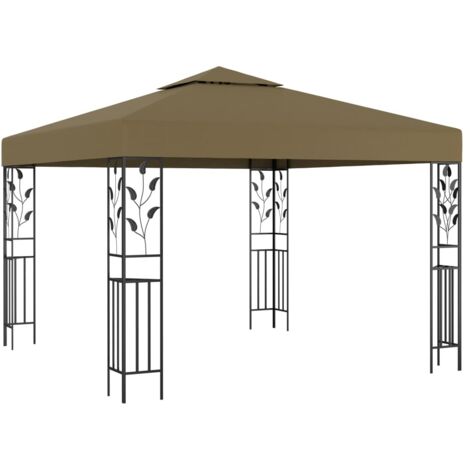 Cenador gris taupe 3x3 m 180 g/m²