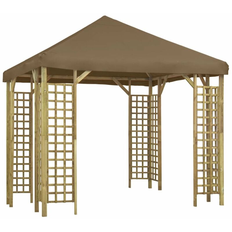 

Happyshopping - Cenador gris taupe 3x3 m