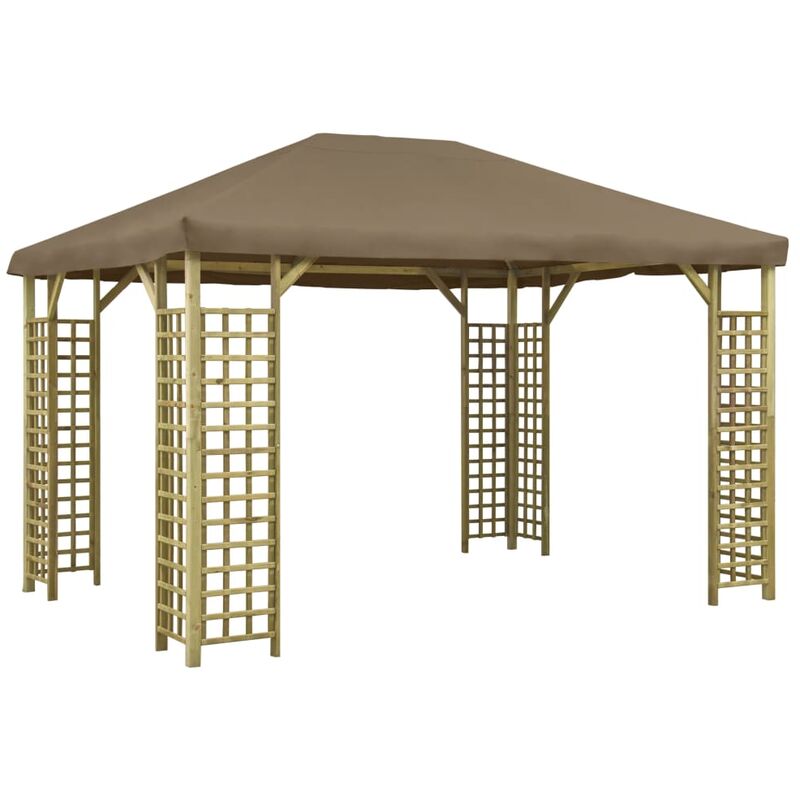 

Cenador gris taupe 4x3 m - Marrón